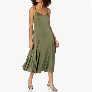 Vince slip dress, olive sz12 NWT